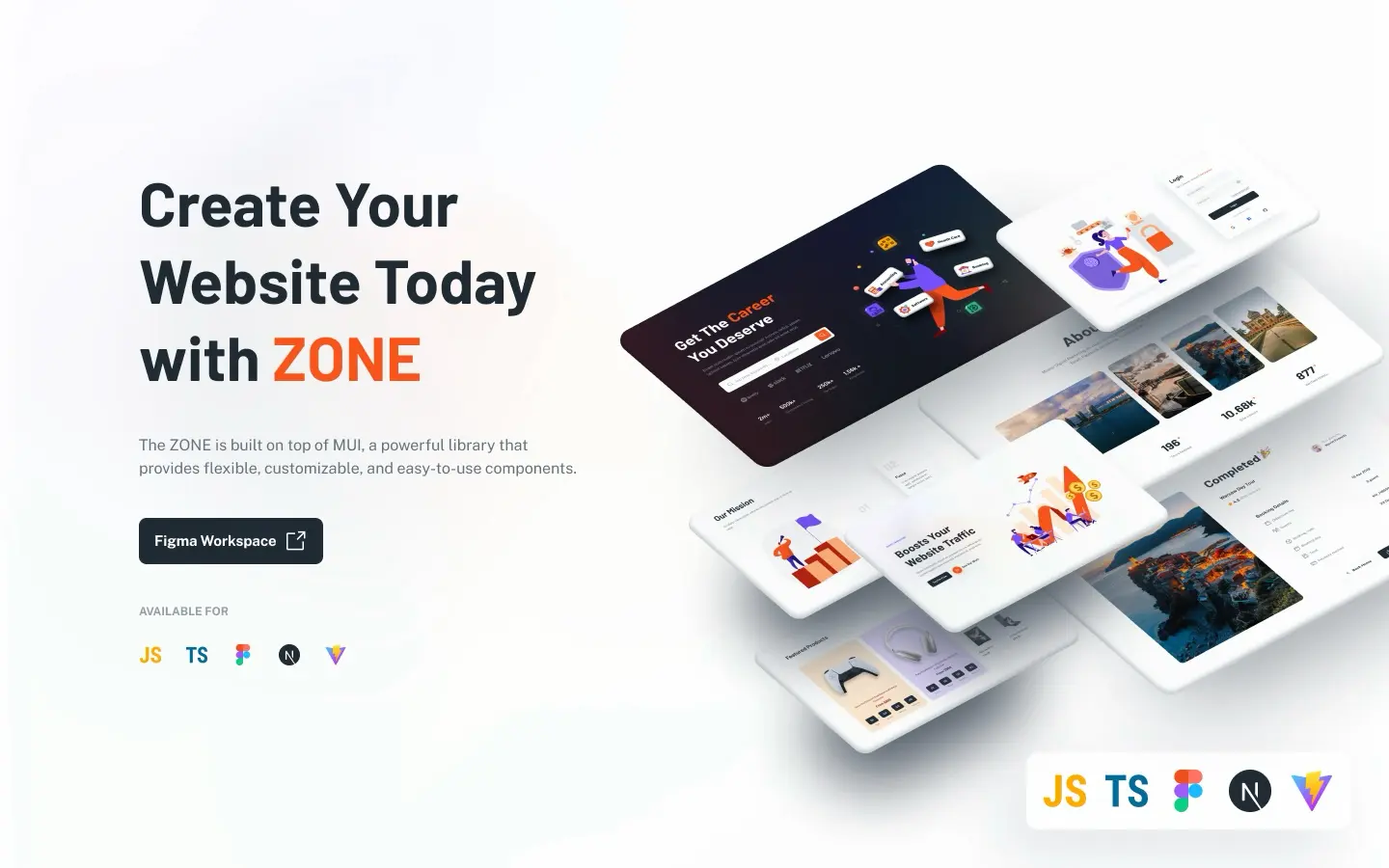 Zone landing page